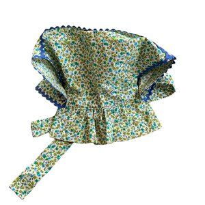 Vintage Cottagecore Floral Print Adult Sized Sunbonnet